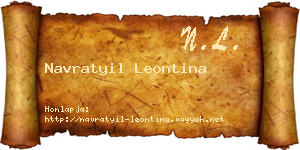 Navratyil Leontina névjegykártya